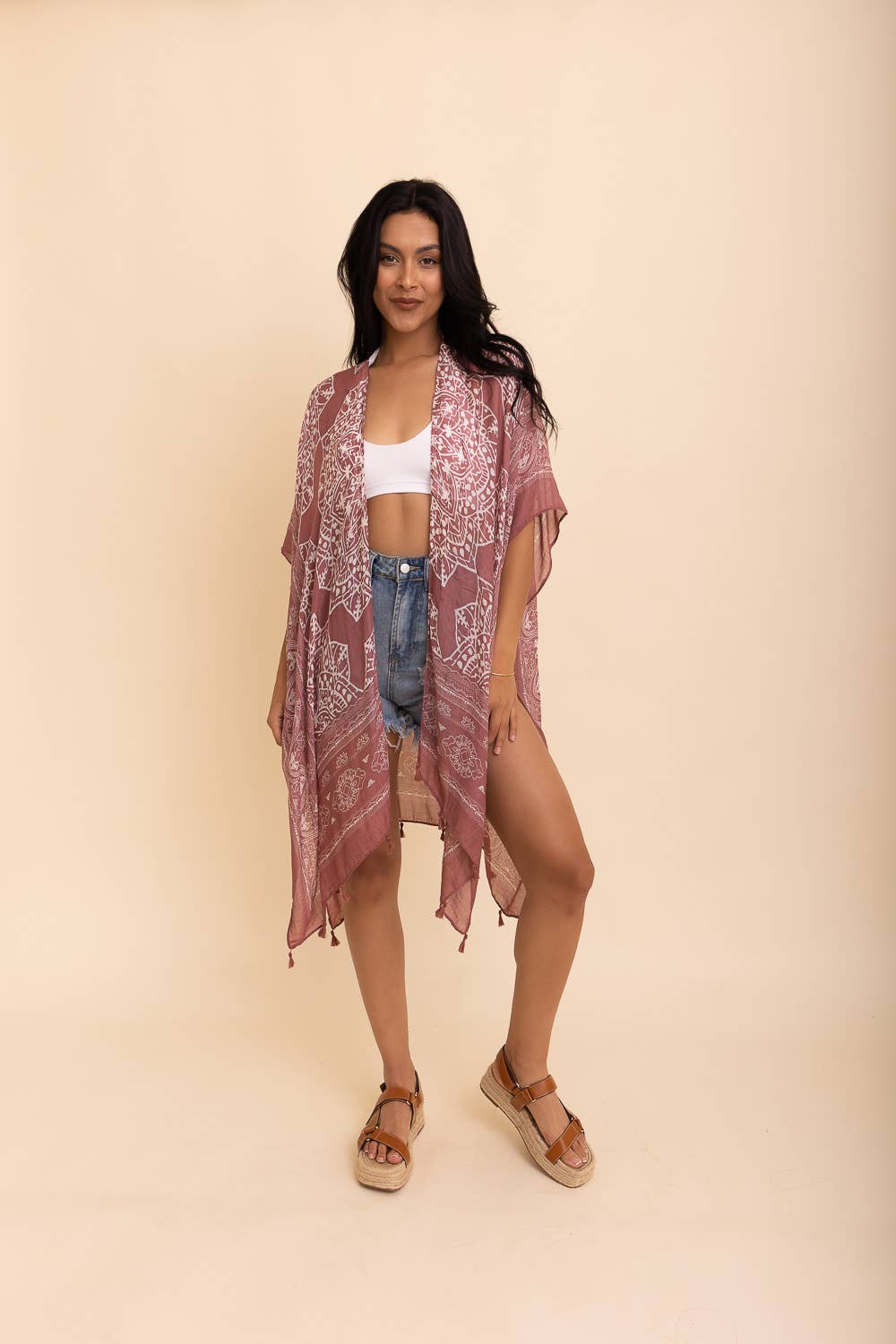Mandala Kimono with Tassels