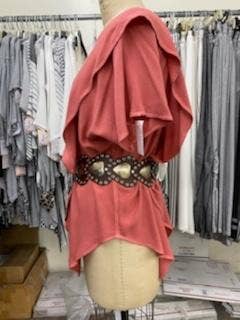 Handcrafted Brown Hearts Leather Belt
