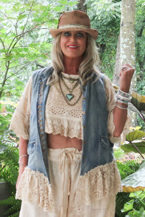 Jaded Gypsy Enchanted Vest - Chambray