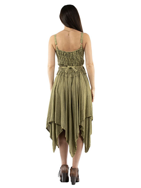 Scully Lace Up Handkerchief Hem Dress