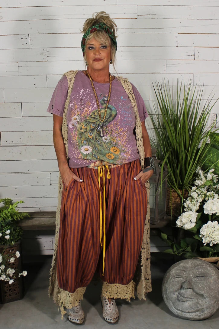 Jaded Gypsy Soft Journey Royal Feathers Tee