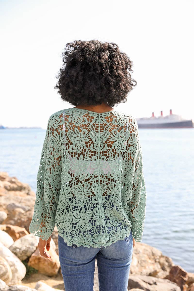 Crochet Floral Petal Wrap - 3 Colors