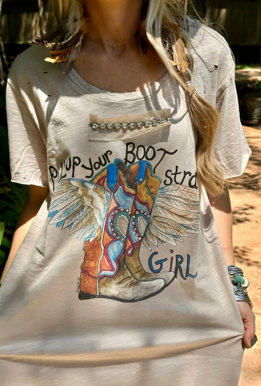Pull Up Your Bootstraps Tattered Tee