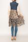 Denim Vest With Flowy Animal Print Lace