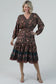 Lola P V-Neck Tiered Maxi Dress