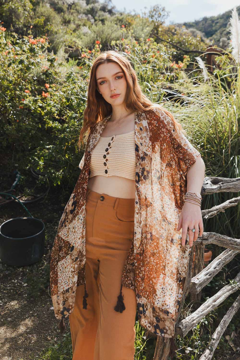 Cowgirl Vibrant Floral Kimono Wrap for Effortless Style
