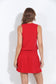 Veronica M V-Neck Tank Dress - Red and Olive