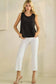 Essential Raw Edge Cotton Tank - White, Mocha, Black