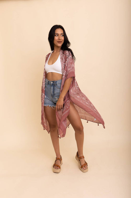 Mandala Kimono with Tassels