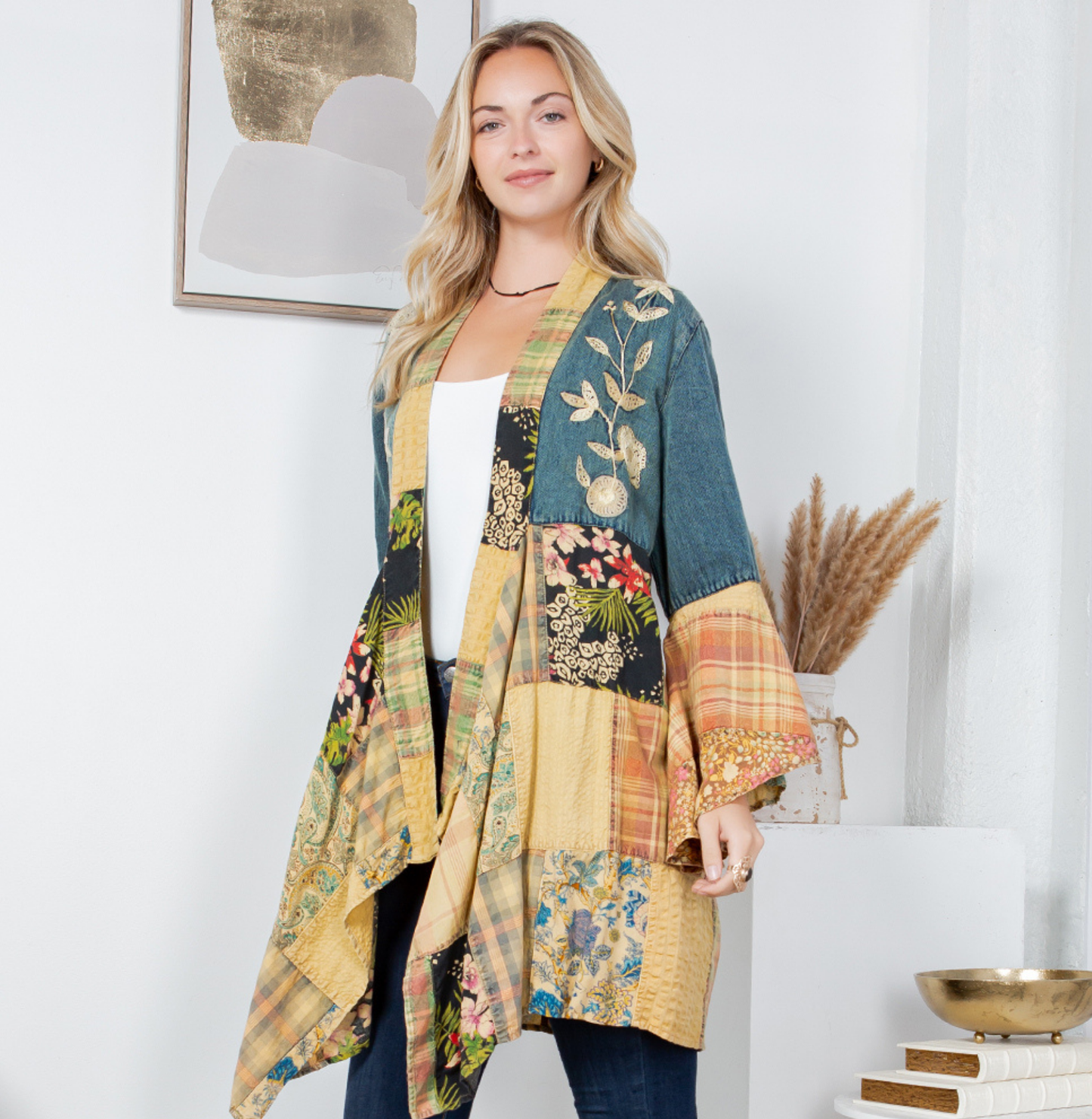 Embroidered Western Boho Shrug