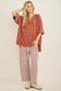 Mineral Wash Criss Cross Hoodie Top