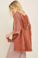 Mineral Wash Criss Cross Hoodie Top