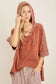 Mineral Wash Criss Cross Hoodie Top