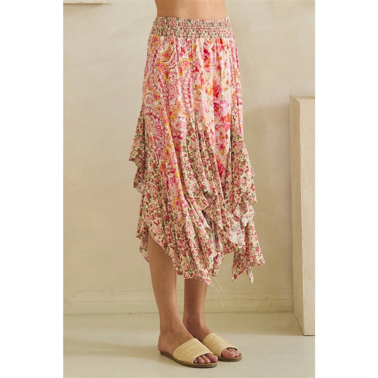 Floral Midi Skirt