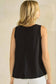 Essential Raw Edge Cotton Tank - White, Mocha, Black