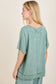 Mineral Washed Eyelet Kangaroo Pocket Top