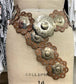 DAIRI Tan Leather Belt with Stainless Steel Flowers