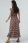V-Neck Maxi Dress With Pockets - Brown