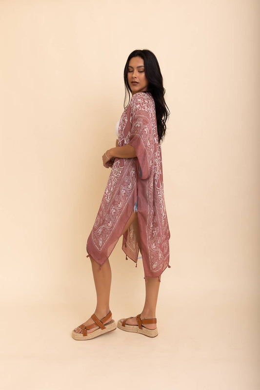 Mandala Kimono with Tassels