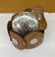 DAIRI Tan Leather Belt with Sterling Silver