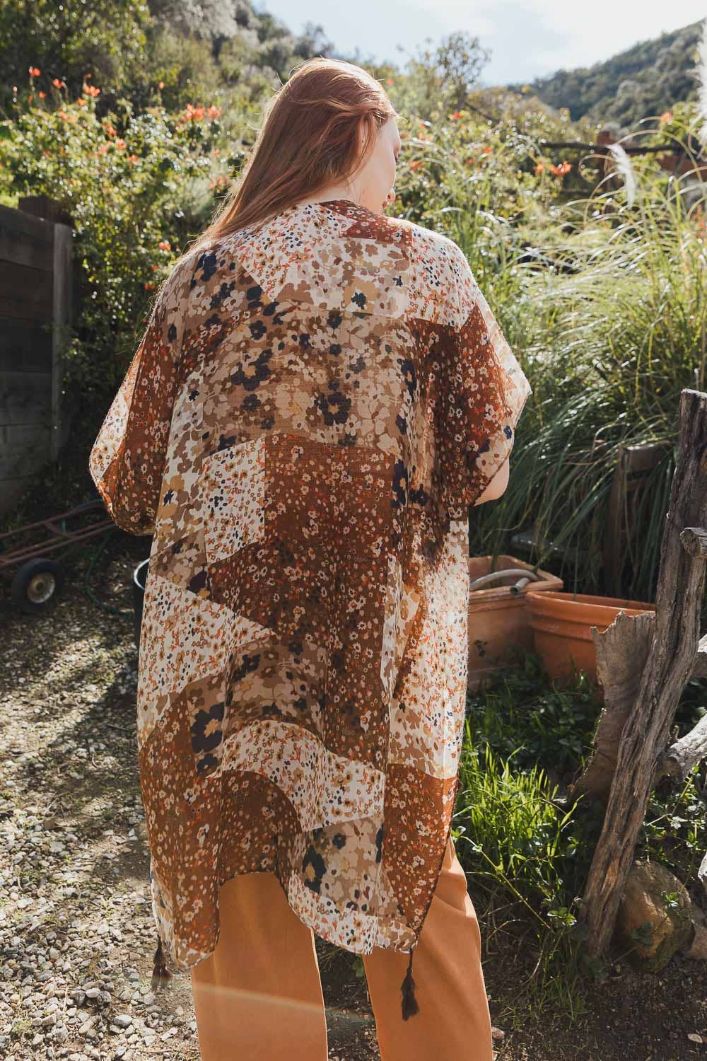 Cowgirl Vibrant Floral Kimono Wrap for Effortless Style