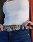 Morning Dew Floral Embroidered Wool Belt