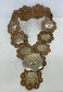 DAIRI Tan Leather Belt with Stainless Steel Flowers