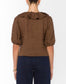 Milan Tamarind Ruffle Detail Linen Top
