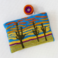 Wild Desert Embroidered Wool Pouch