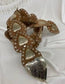 DAIRI Tan Handcrafted Leather Belt With Hearts