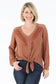 Tie Waist Embroidered Top