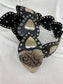 Handcrafted Black Hearts Leather Belt