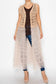 Crochet Vest With Tiered Mesh Layer
