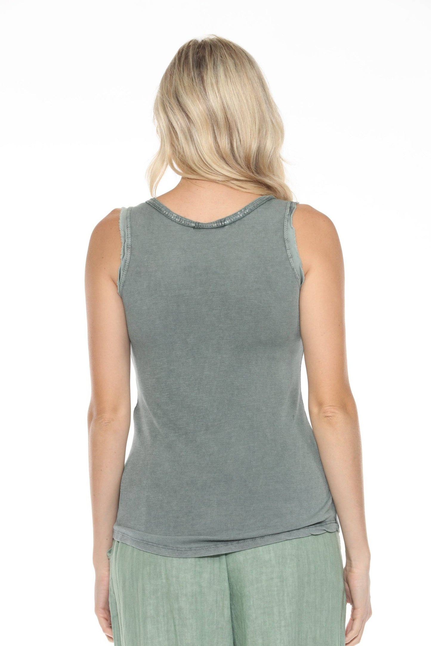 Sequin V-Neck Tank Top - 5 Colors