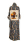 Duster with Bison Printed Patchwork and Feather Graphics 
