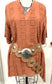 DAIRI Tan Leather Belt with Sterling Silver
