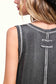 V-neck Raw Edge Tank Top - 4 colors