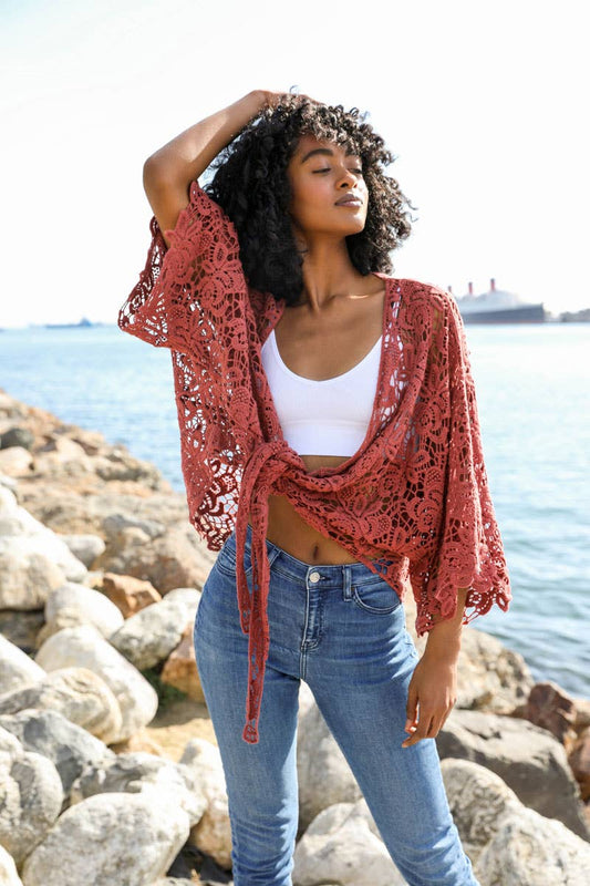 Crochet Floral Petal Wrap - 3 Colors
