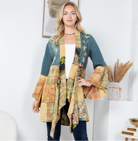 Embroidered Western Boho Shrug