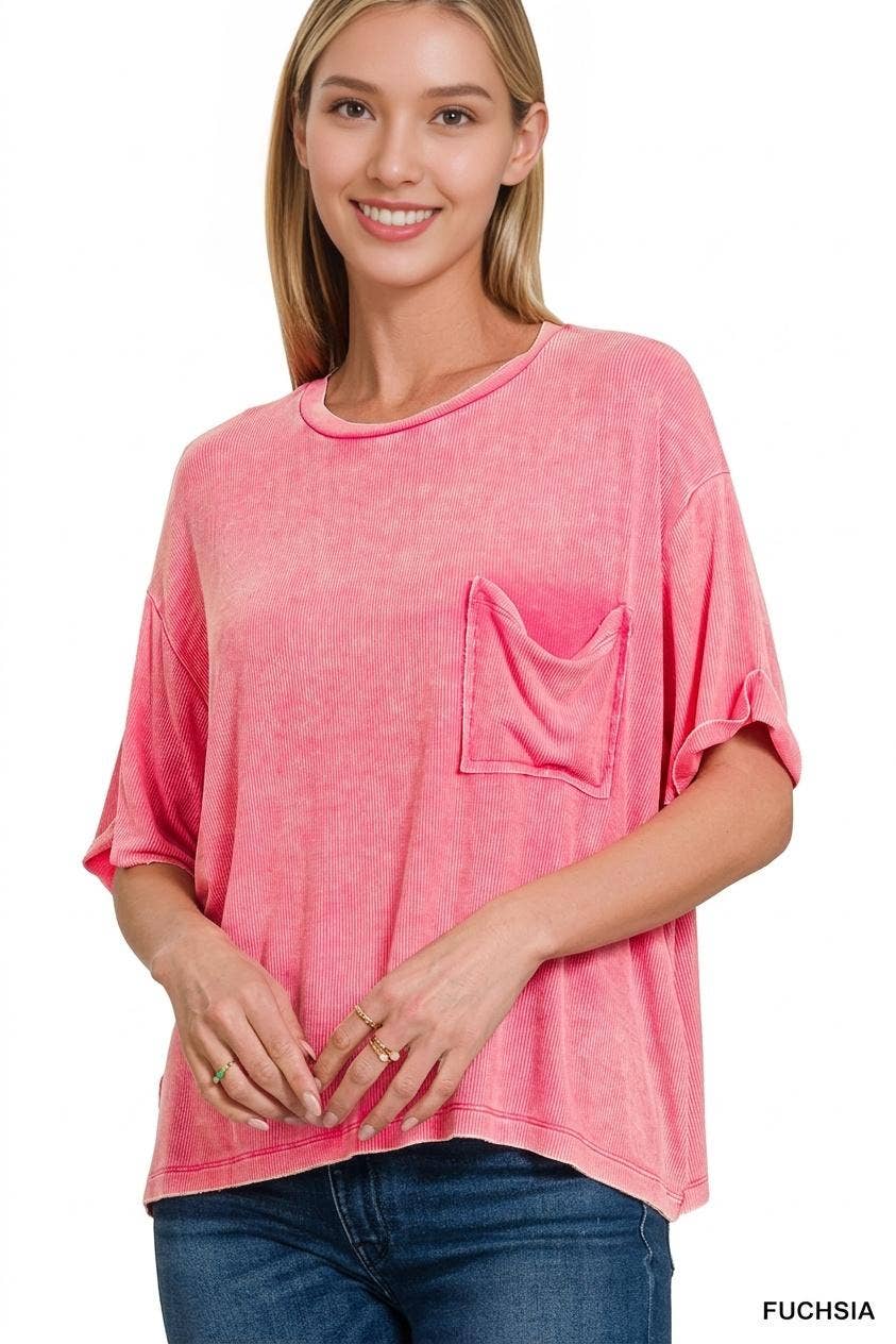 Ribbed Oversized Top