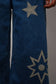 Moon And Star Embroidered Wide Leg Denim Jean