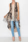 Flowy High-Low Lace Boho Star Duster Vest