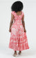 Lola P V-Neck Maxi Dress With Pockets - Coral