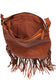 Scully Fringe and Lace Cognac Handbag