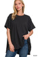Drop Shoulder Oversized Cotton Tee - 3 colors