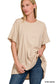 Drop Shoulder Oversized Cotton Tee - 3 colors