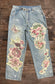 Jaded Gypsy Peace and Love Jeans - Floral Garden