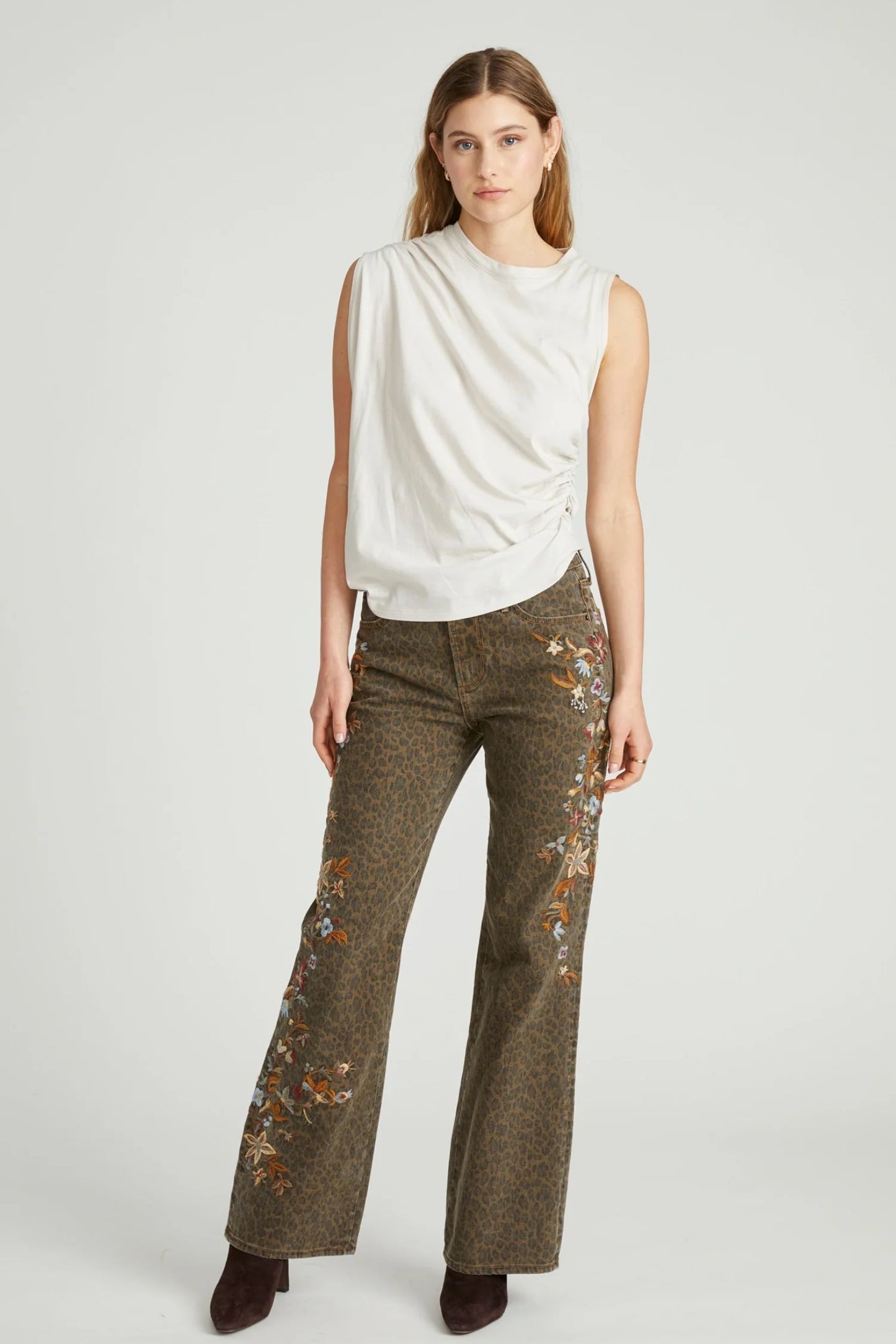 Driftwood Wyatt Boot Cut in Leopard Blossom