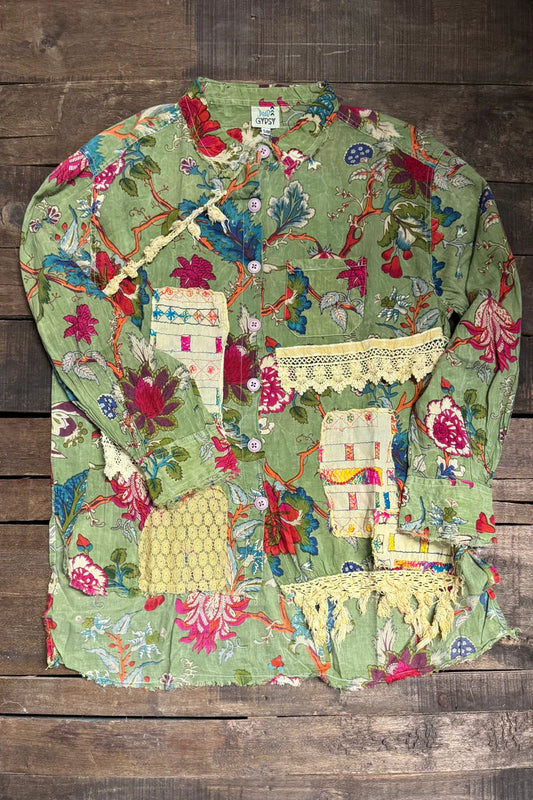 Jaded Gypsy Star Gazing Top - Sage Floral
