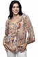 Scully On or Off Shoulder Western Print Top